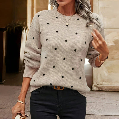 Niva - Polka Dot Knitted Sweater