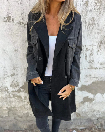 Iris™ | Denim and Camel Wool Coat