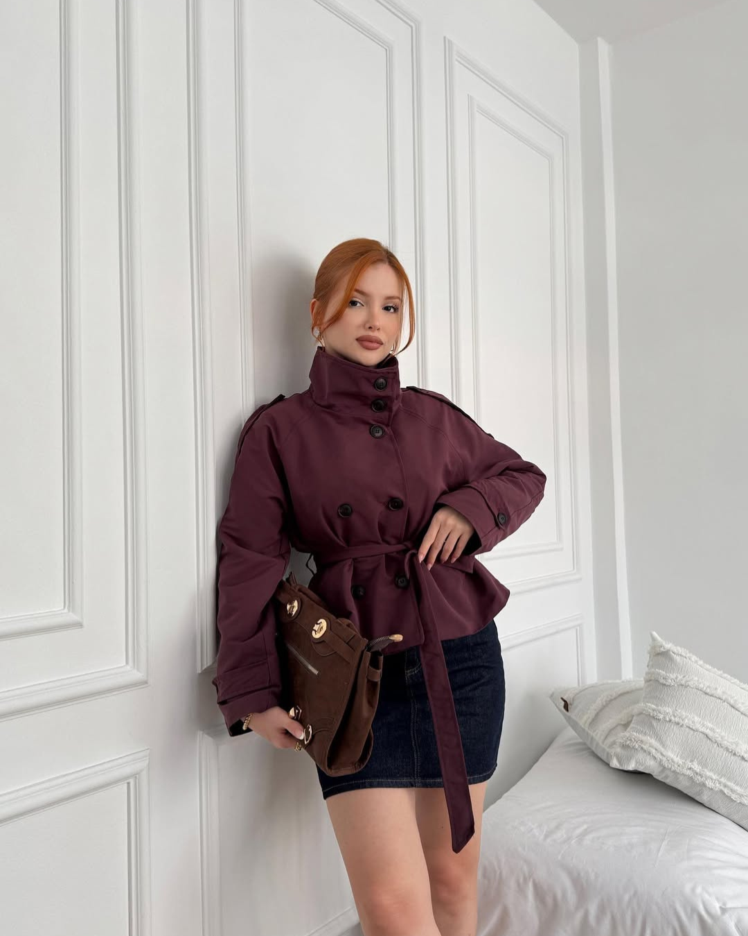 Millie – Cropped Trench Coat for Effortless Autumn Elegance