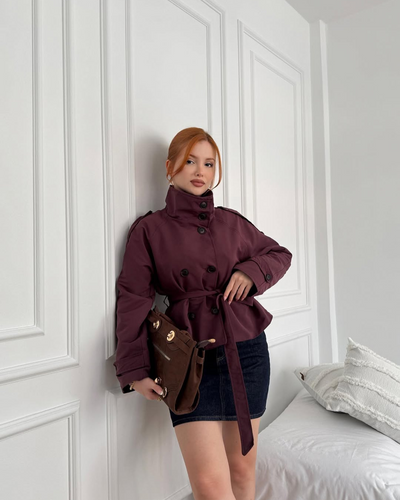 Millie – Cropped Trench Coat for Effortless Autumn Elegance