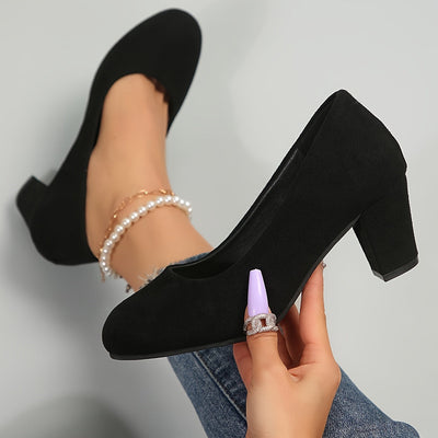 Noelle – Wide -Toe Suede Pumps for Pain-Free Comfort