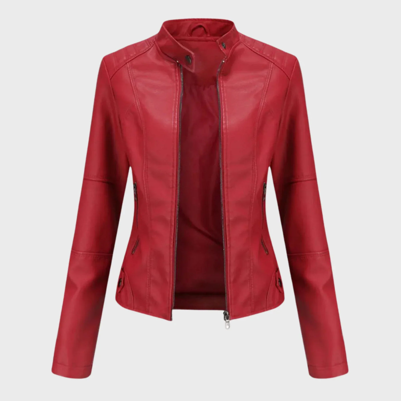 Sarah – Casual leather jacket for effortless elegance
