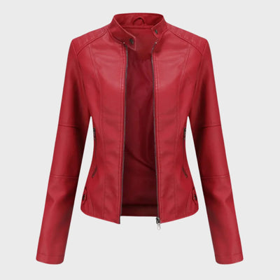 Sarah – Casual leather jacket for effortless elegance