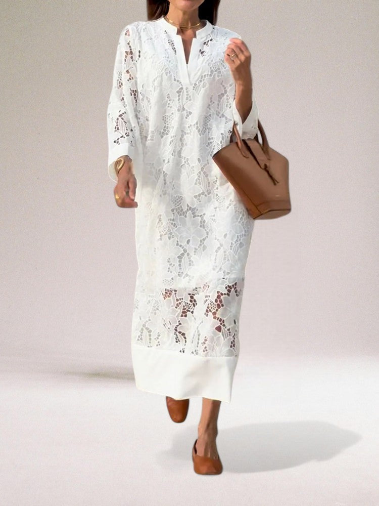 Silvina™ | Luxury Lace Maxi Dress