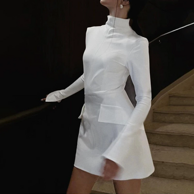 Luxoria - Turtleneck Mini Dress