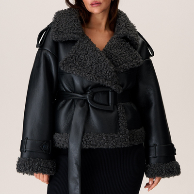 Luna – Belted Shearling Coat