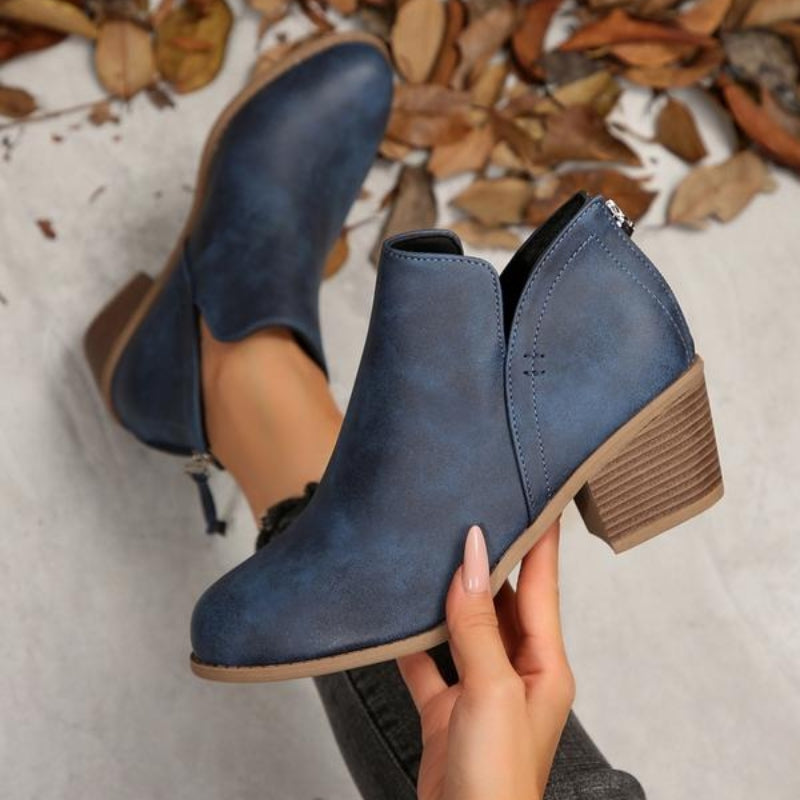 Theodora – Textured Ankle Boots