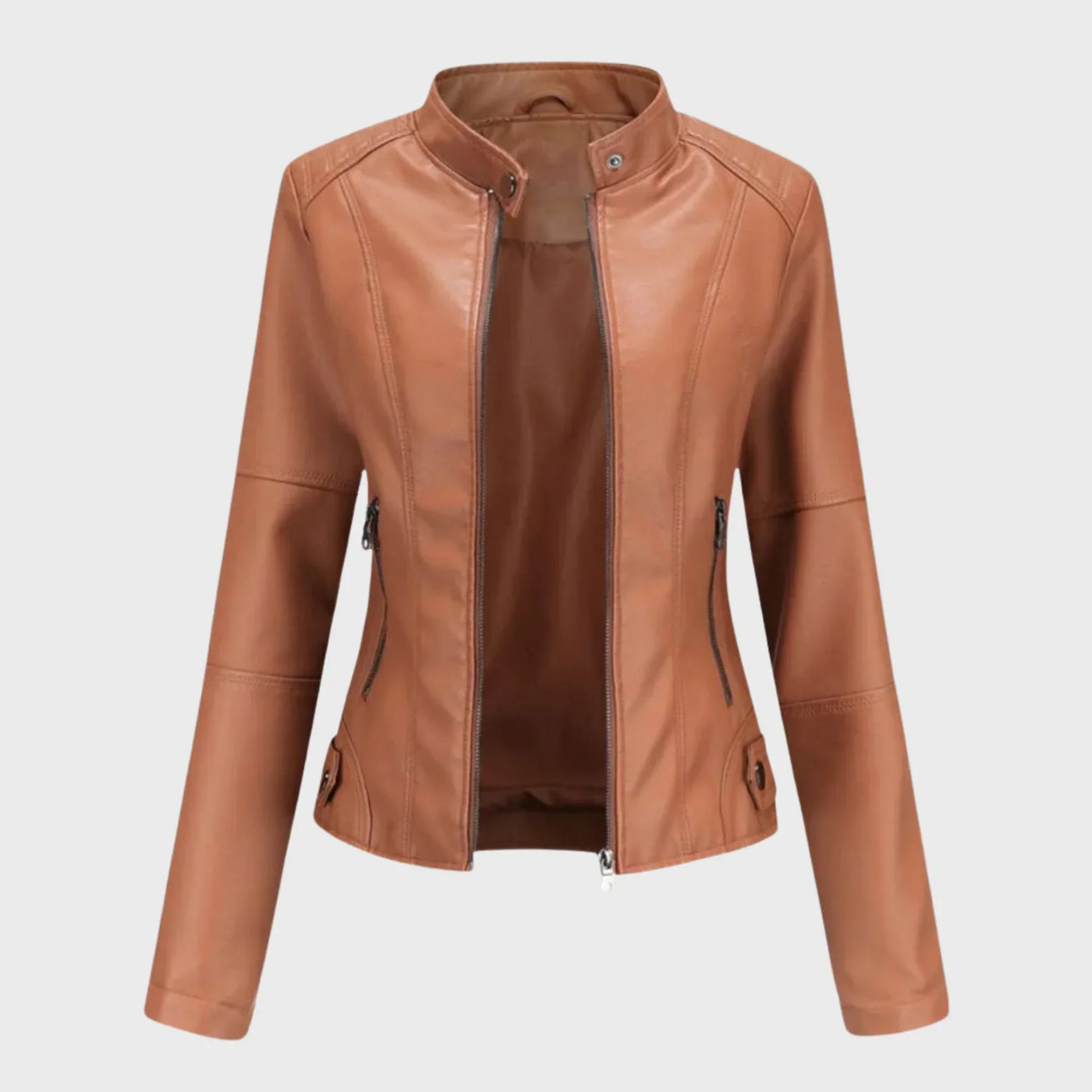 Sarah – Casual leather jacket for effortless elegance