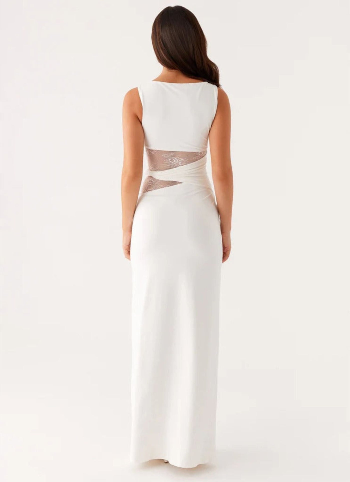 Eliana – Figure Flattering Maxi Dress with Subtle Cutouts and Delicate Lacing