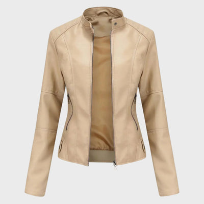 Sarah – Casual leather jacket for effortless elegance