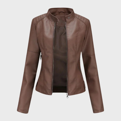 Sarah – Casual leather jacket for effortless elegance
