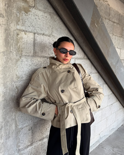 Millie – Cropped Trench Coat for Effortless Autumn Elegance