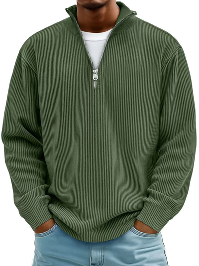 Jude – Trendy Half-Zip Knitted Sweater