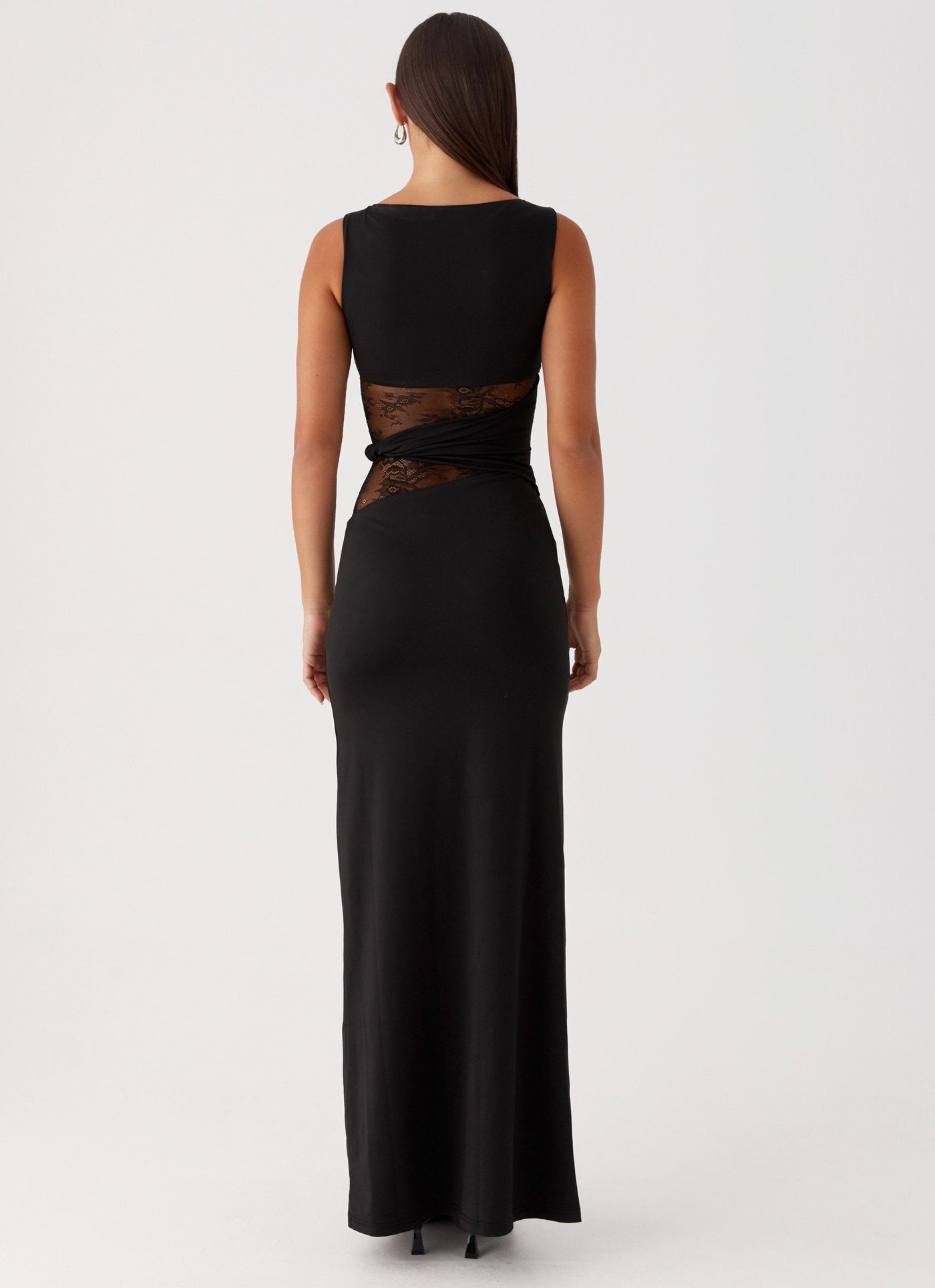 Eliana – Figure Flattering Maxi Dress with Subtle Cutouts and Delicate Lacing