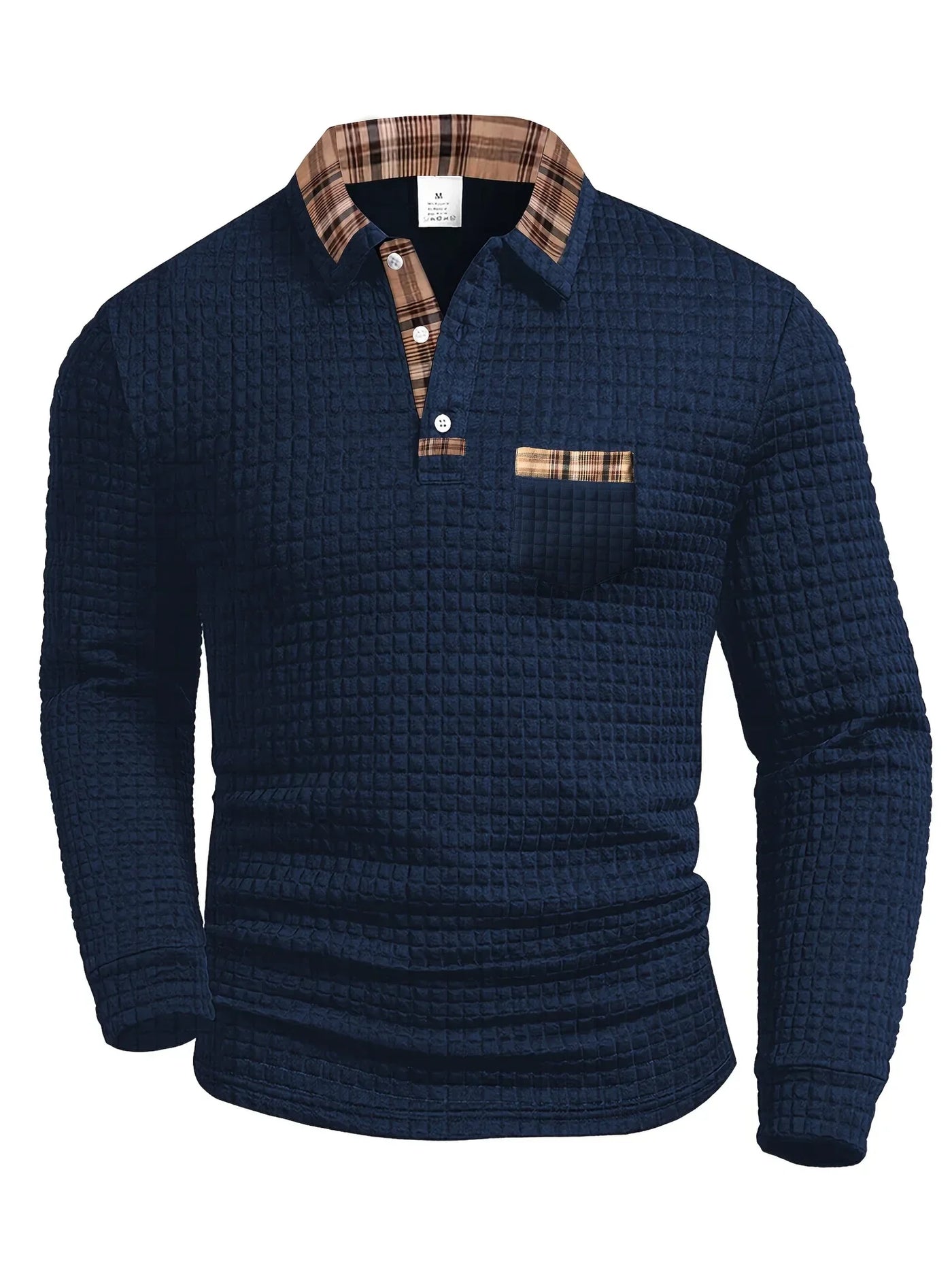 George – Checked Long-Sleeve Polo Shirt