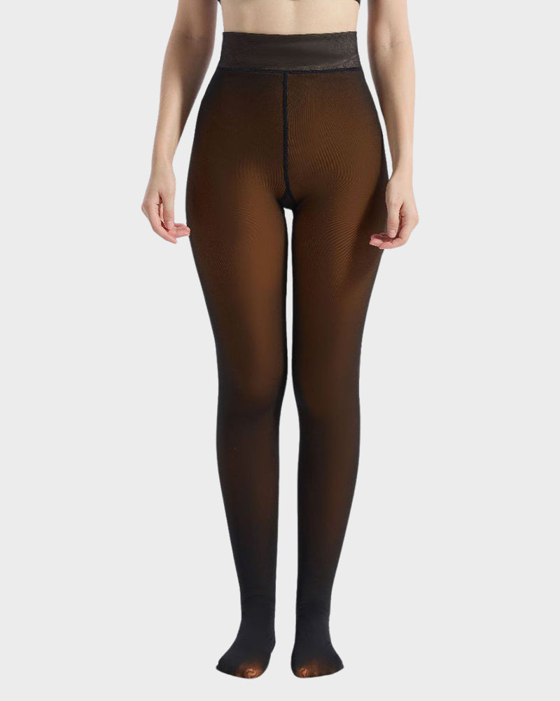Margot – Semi-Transparent Fleece-Lined Tights