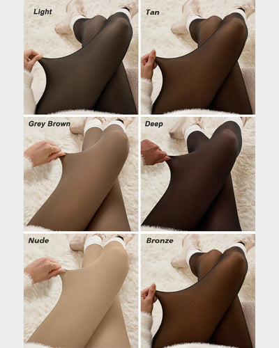 Margot – Semi-Transparent Fleece-Lined Tights