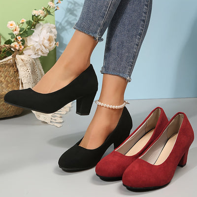 Noelle – Wide -Toe Suede Pumps for Pain-Free Comfort