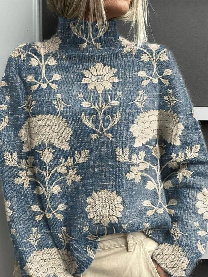 Ellis – Knitted turtleneck forest sweater