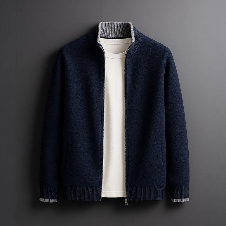 Isaac – Zip-Up Knitted Jacket